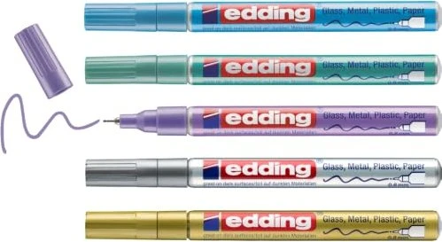 edding 780 Glanzlackmarker metallic sortiert, 5er-Set