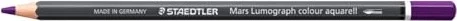 Staedtler Mars Lumograph colour aquarell 104 Aquarellstift purpurviolett, Kartonetui, 6er-Pack