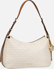 Michael Kors Nolita Medium mit Signature-Logomuster Schultertasche vanilla/acorn