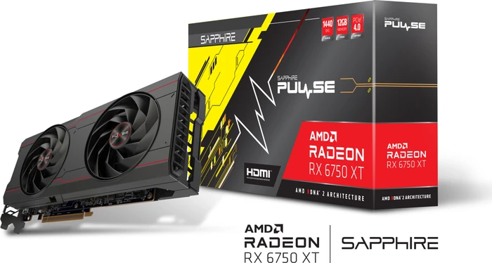 Sapphire Pulse Radeon RX 6750 XT, 12GB GDDR6, HDMI, 3x DP, lite retail