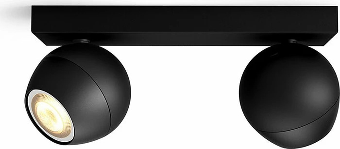 Philips Hue White Ambiance Buckram 2-flammig schwarz