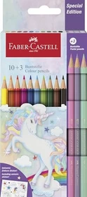 Faber-Castell Colour Grip Einhorn 10+3 Buntstift sortiert, Kartonetui, 13er-Set