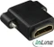 InLine HDMI Adapter, Buchse auf Buchse, vergoldet mit Gewinde Vorschaubild