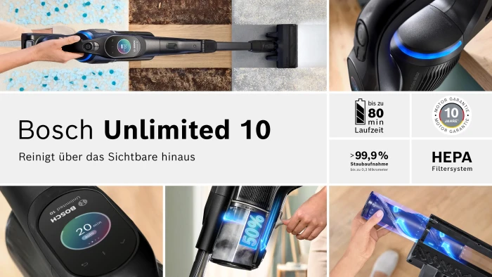 Bosch Unlimited 10 BKS1041BM Akku-Handstaubsauger