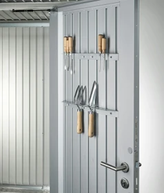 Biohort Werkzeughalter für Gerätehaus silber-metallic, 2 Stück