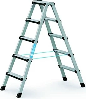Zarges Comfortstep B Alu 2-tlg. Stehleiter, 2x 5 Stufen