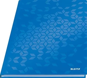 Leitz WOW Notizbuch, A4, kariert, Hardcover, blau, 80 Blatt