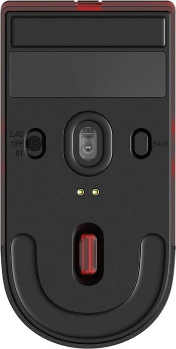 8BitDo Retro R8 Mouse mit Ladestation, Gears of War E-Day Edition, schwarz/rot, USB/Bluetooth