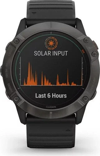 Garmin Fenix 6X Pro Solar titanium carbon grey dlc/black