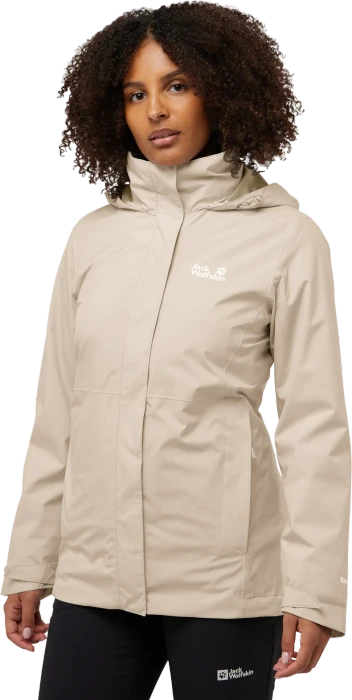 Jack Wolfskin Rotwand 3in1 Funktionsjacke oyster (Damen)