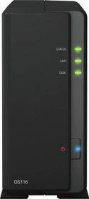Synology DiskStation DS116, 1GB RAM, 1x RJ-45 1000Base-T, 2x USB-A 3.0