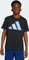 adidas Essentials T-Shirt kurzarm black/blue fusion/glow blue (Junior) Vorschaubild