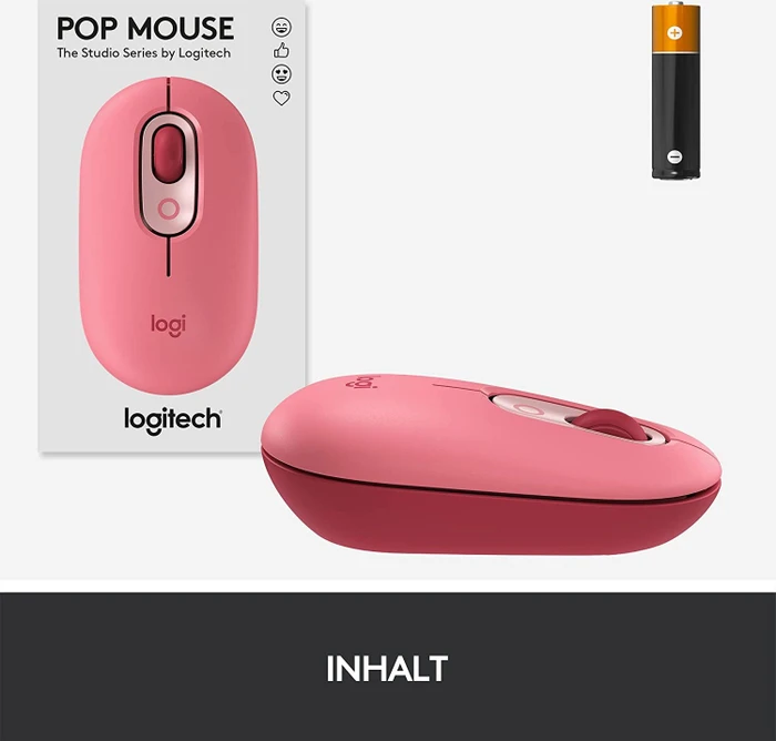 Logitech POP Wireless Mouse, Heartbreaker, Logi Bolt, USB/Bluetooth