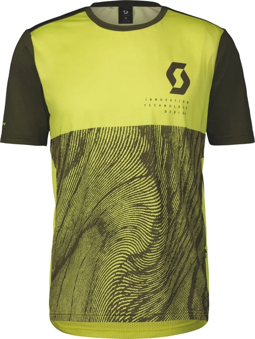 Scott Trail Vertic Trikot kurzarm bitter yellow/fir green (Herren)