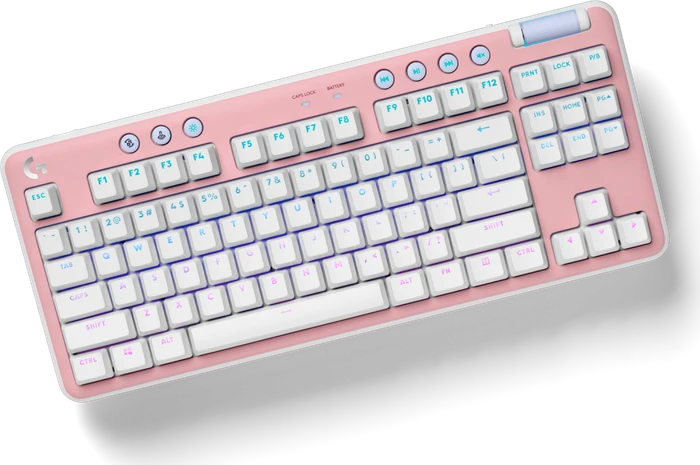 Logitech G715 Lightspeed Gaming Keyboard, TKL, Aurora, weiß, GX-RED, USB/Bluetooth, US