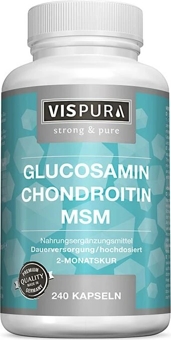 Vispura Glucosamin + Chondroitin + MSM Kapseln, 240 Stück