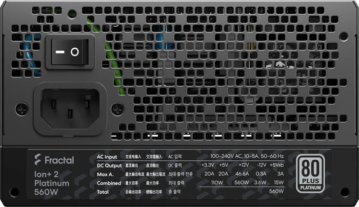 Fractal Design Ion+ 2 Platinum 560W, ATX 2.52