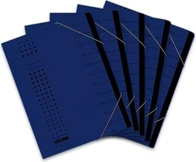 Elba Chic Fächermappe, 12 Fächer, A4, dunkelblau, 5er-Pack