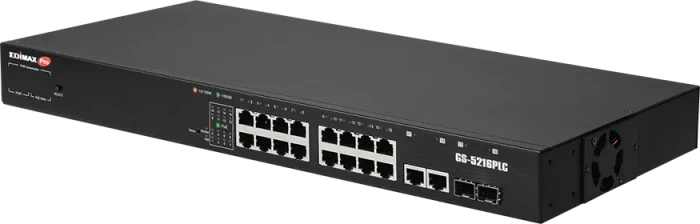 Edimax Pro GS-50 Rackmount Gigabit Smart Switch, 16x RJ-45, 2x RJ-45/SFP, 280W PoE+