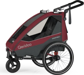 Qeridoo Sportrex 1 Fahrradanhänger cayenne red (Modell 2023)