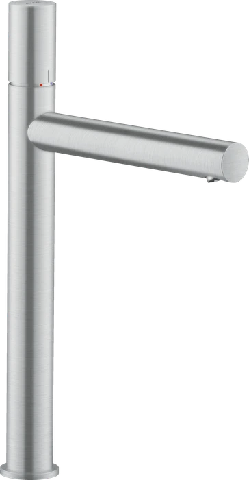 Hansgrohe Axor Uno Waschbeckenarmatur 260 mit Zerogriff für Aufsatzwaschtische und Ablaufgarnitur brushed chrome