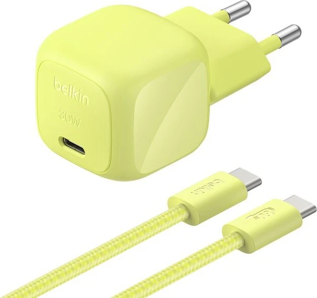 Belkin BoostCharge USB-C-Ladegerät + USB-C/USB-C-Kabel (30W)
