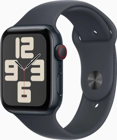 Apple Watch SE (2022) (GPS + Cellular) 44mm Mitternacht mit Sportarmband M/L Mitternacht