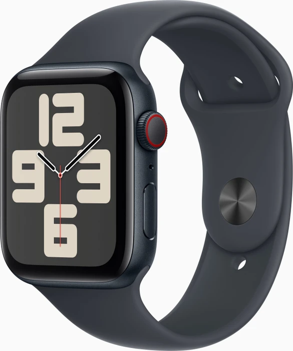 Apple Watch SE (2022) (GPS + Cellular) 44mm Mitternacht mit Sportarmband M/L Mitternacht