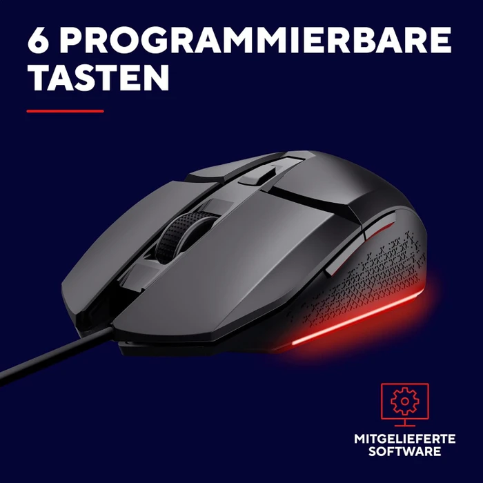 Trust Gaming GXT 1109 Vylax Illuminated Gaming Mouse schwarz, USB