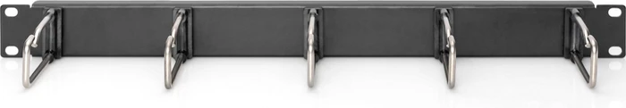 Digitus Kabelrangierpanel mit Stahlbügeln, für 483mm-Schränke, RAL 9005, 1HE