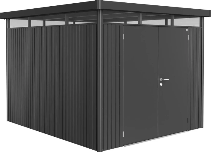 Biohort HighLine H5 Gerätehaus mit Doppeltür dunkelgrau-metallic