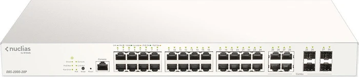 D-Link Nuclias DBS-2000 Rackmount Gigabit Managed Switch, 24x RJ-45, 4x RJ-45/SFP, 193W PoE+