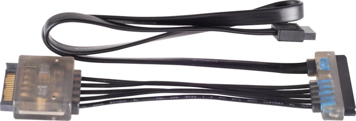 SilverStone 22-Pin SATA [Buchse] auf 7-Pin SATA [Buchse] + 15-Pin SATA [Stecker] Adapterkabel