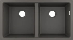 Hansgrohe S51 S510-U770 370/370 Unterbau Doppelspüle steingrau