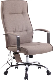 CLP Portland Stoff Bürostuhl mit Massagefunktion, taupe