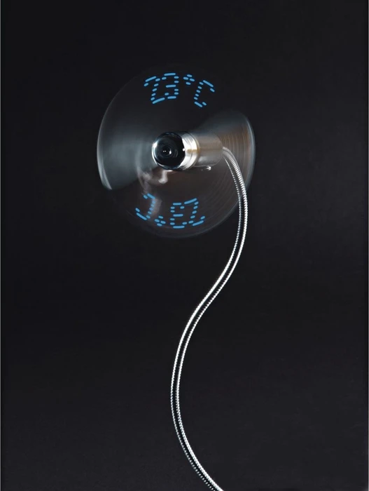 Hama USB-Tischventilator mit Temperaturanzeige