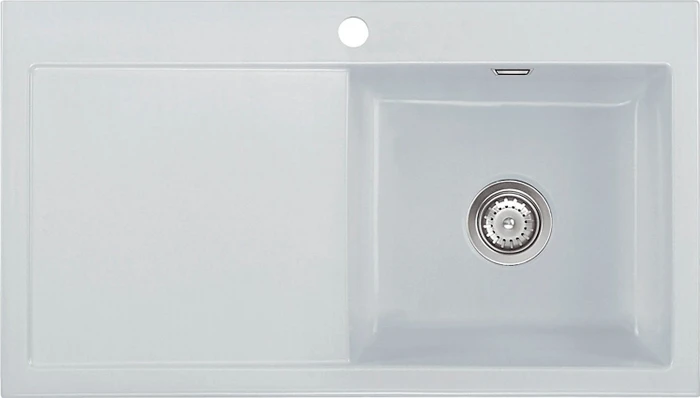 systemceram Mera 90 F Einbau Becken rechts alu