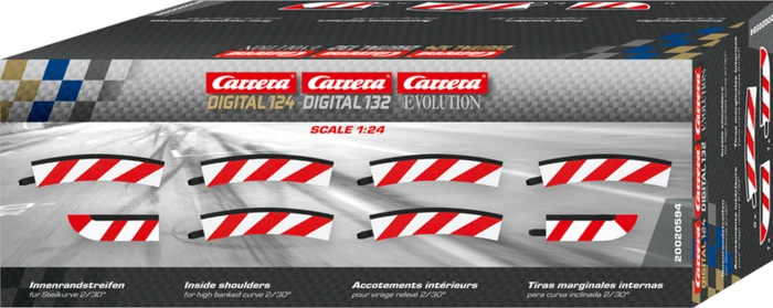 Carrera Digital 124/132/Evolution Zubehör Innenrandstreifen für Steilkurve 2 / 30 Grad