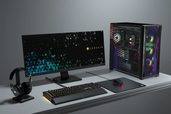 Corsair iCue 5000X RGB Signature Series Neon Night, schwarz, Glasfenster