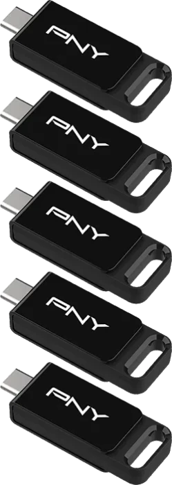 PNY Elite Type-C 64GB, USB-C, USB 3.2 Gen 1×1, 5er-Pack