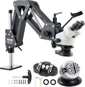 Vevor JH-1B Multidirektionales Stereo-Mikroskop-Set mit Kugelschraubstock