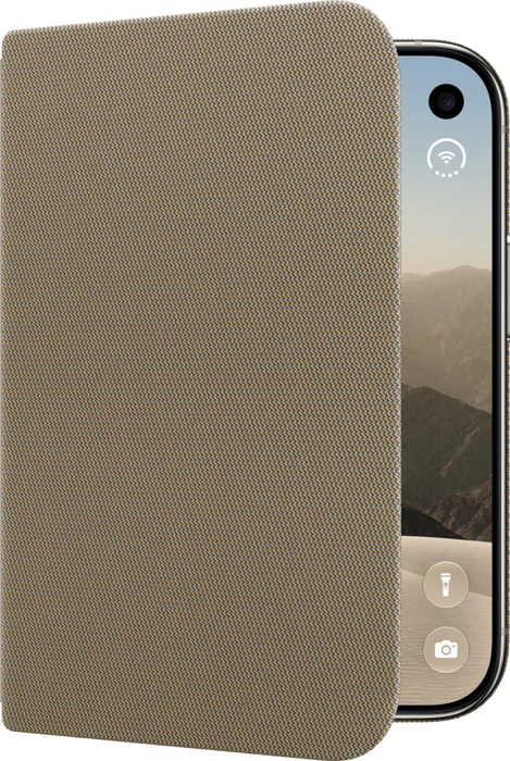 Apple Folio mit Standfuß für iPhone Duo taupe
