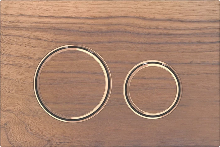 Geberit Sigma21 Betätigungsplatte Nussbaum amerikanisch/rotgold