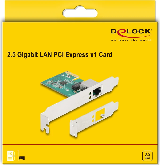 DeLOCK 2.5G LAN-Adapter, RJ-45, PCIe 2.1 x1, RTL8125