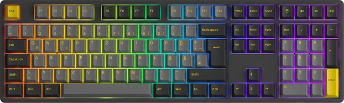 Akko 5108B Plus, Black & Gold, LEDs RGB, V3 Pro Cream Blue, USB/Bluetooth, DE