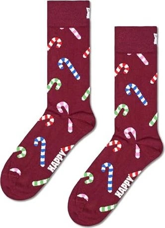 Happy Socks Candy Cane Socken dunkelrot