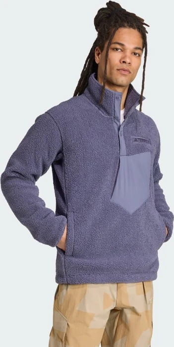 adidas Terrex Xploric High Pile Fleece Pullover preloved violet (Herren)