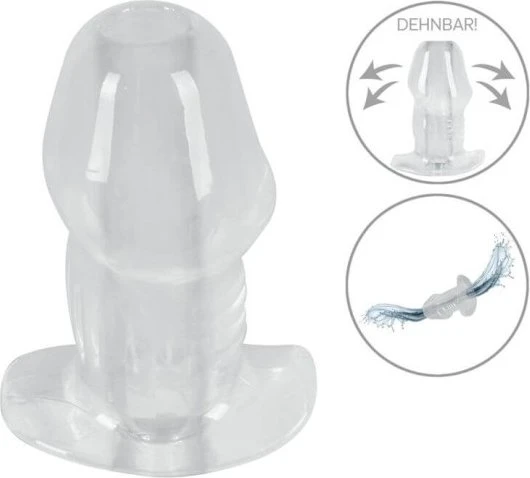 Anos Butt Plug with Tunnel transparent