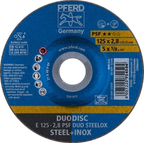 Pferd E 125-2.8 PSF DUO STEELOX Trennscheibe, 125x2.8x22.23mm, 10 Stück
