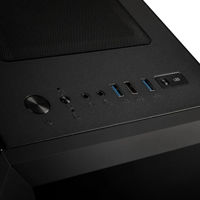 Zalman Z1 Plus, schwarz, Glasfenster
